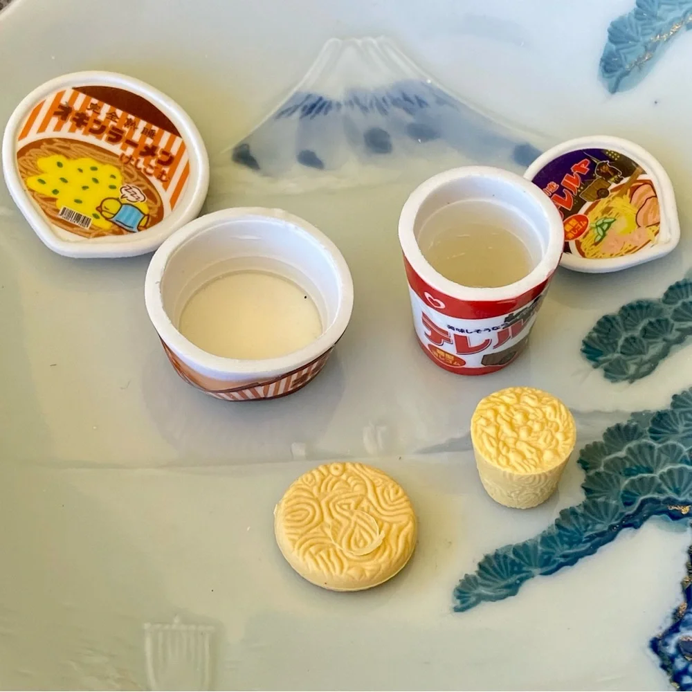NEW Miniatures Ramen Noodles Eraser Set Two